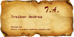 Treiber Andrea névjegykártya